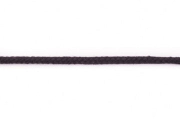 Baumwollkordel, Doppelgewebe, 5 mm, schwarz, 0,5 m